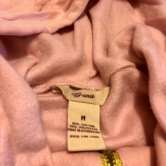 New G-Unit Pink Logo Zip up Jacket/Hoodie Size-M - Picture 4 of 5